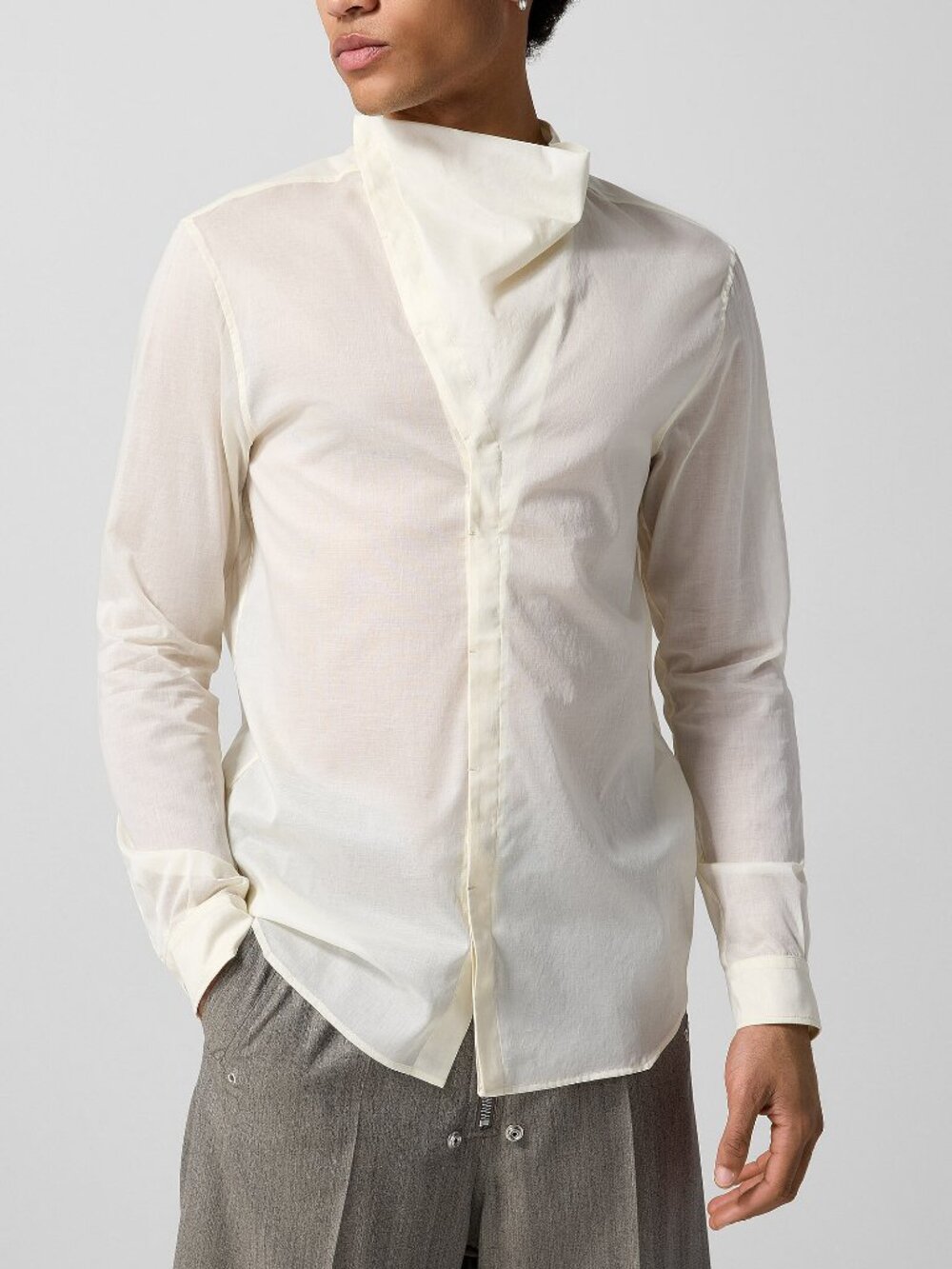 BNWT SS26 RICK OWENS "TEMPLE" ISLAND SHIRT BUTTER 50